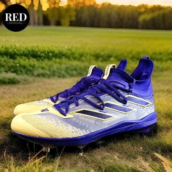 Adidas Afterburner 9 Washington Huskies Purple Gold Baseball Cleats Men's Sz 13 - Picture 2 of 15